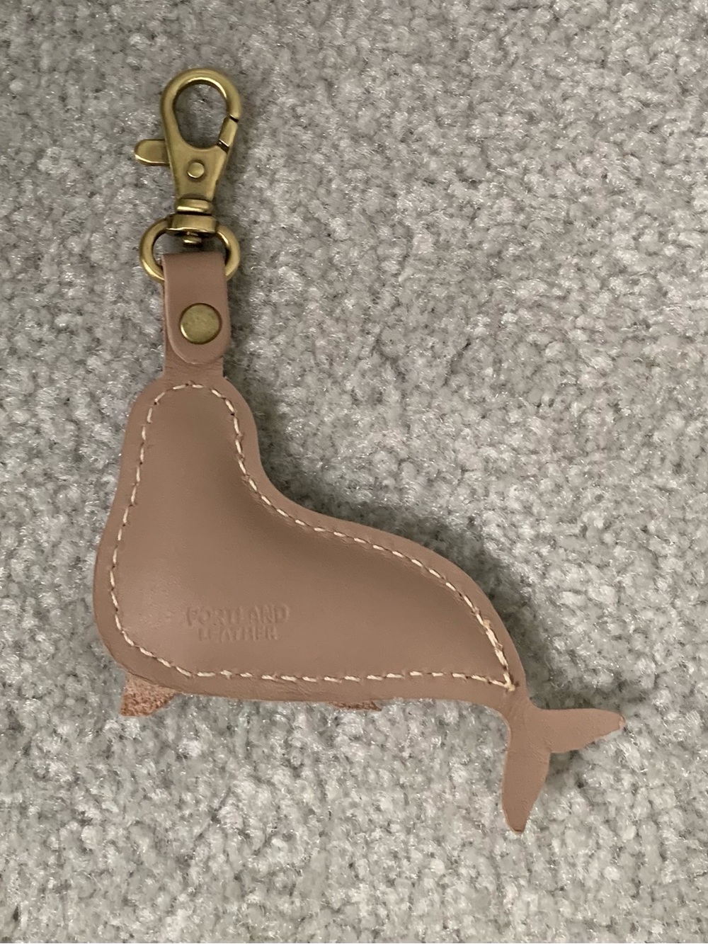 Portland Leather Seal Bag Charm - Picture 2 of 2